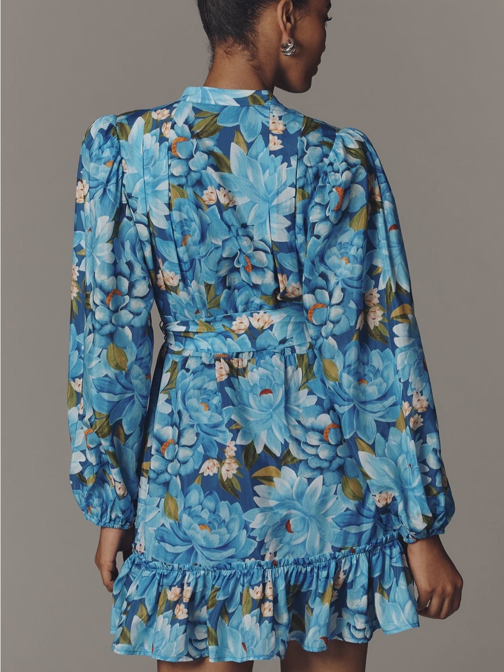 ✨🆕 Farm Rio x Anthropologie Long-Sleeve Mini Swing Dress - Picture 4 of 5